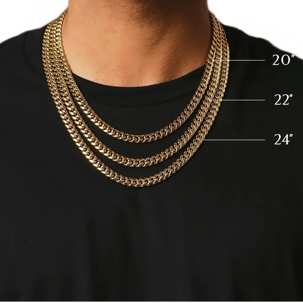 18K Gold Plated Cuban Chain Necklace